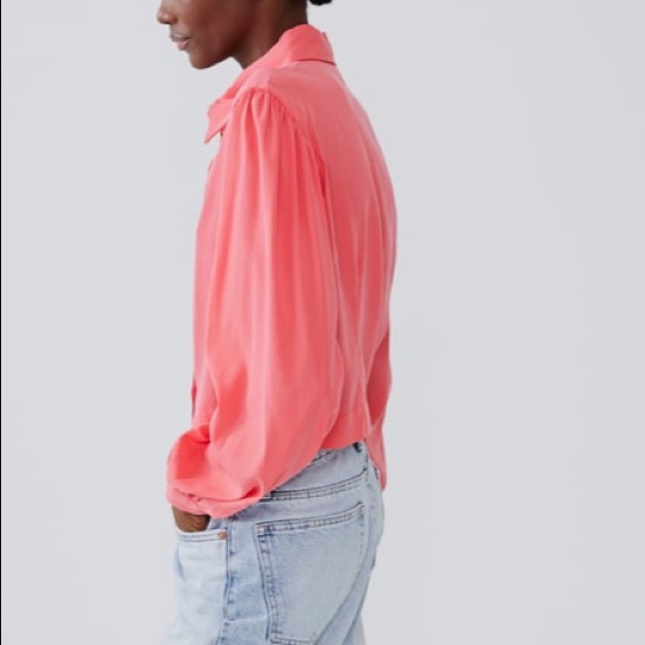 NWT Anthropologie Coral western button down - Picture 2 of 5